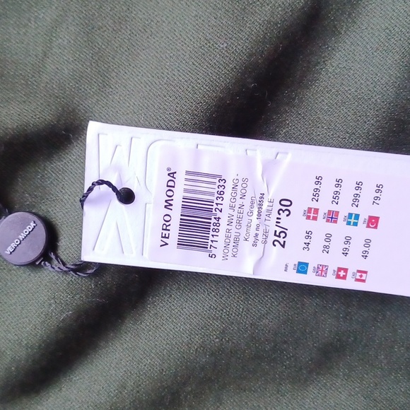 Vero Moda "Kombu Green" Wonder Jegging NEW- Sz. 25 - Picture 8 of 11